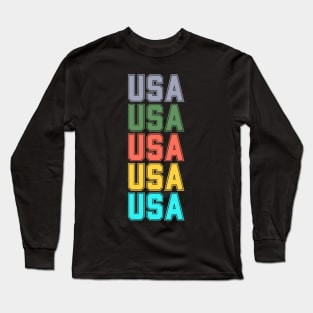 USA SPORT ATHLETIC TRNDY URBANWARE INDEPENDENCE DAY 4TH JULY Long Sleeve T-Shirt